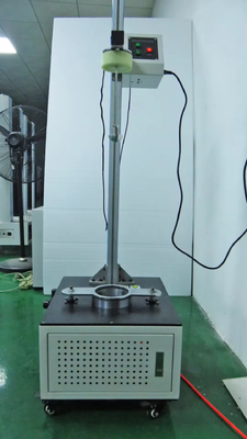 Tester de impacto de dardos en caída utilizado para medir la masa de impacto